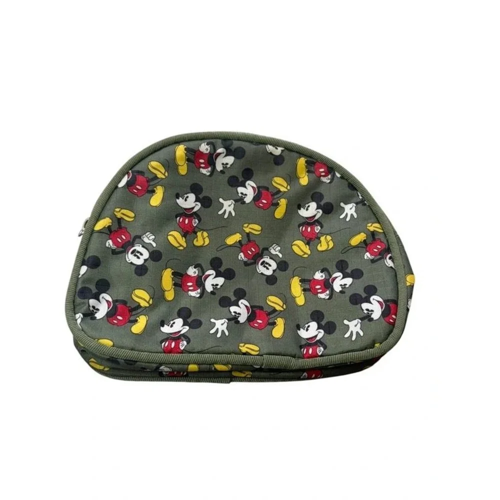 Disney Mickey Mouse Tote Bag and Pouch‎ Set Sage Green Sequin Girlhoodcore 2pc